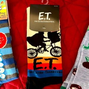 Men's Fun Multicolor Socks ET movie themed